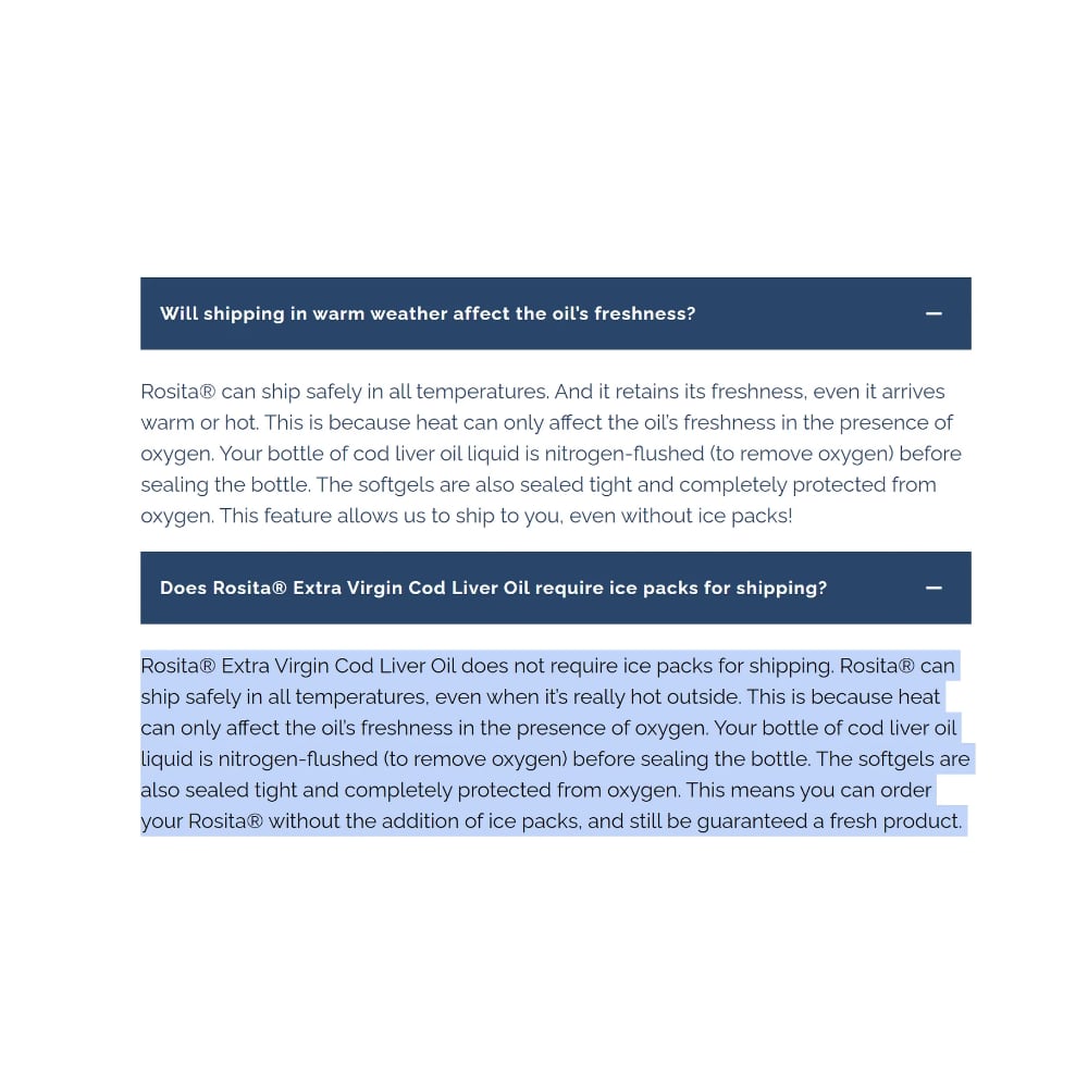 Rosita - Huile de Foie de Morue Extra Vierge (caps)